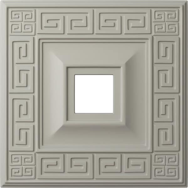 Ekena Millwork Eris Ceiling Medallion (Fits Canopies up to 9 7/8"), 18"W x 18"H x 3 1/2"ID x 1 1/8"P, Pot of Cream CM18ERPCF - main